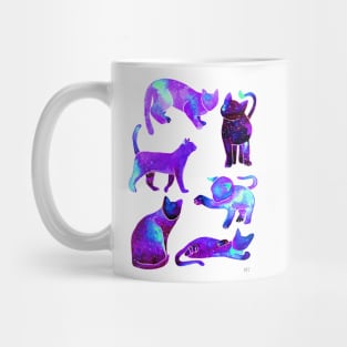 Galaxy Cats Pattern - Neon Mug